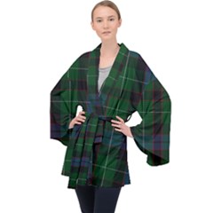 Abercrombie Tartan Velvet Kimono Robe