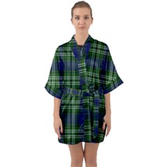 Tweedside District Tartan Quarter Sleeve Kimono Robe by impacteesstreetwearfour