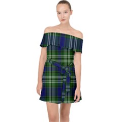 Tweedside District Tartan Off Shoulder Chiffon Dress by impacteesstreetwearfour