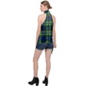 Tweedside District Tartan Halter Asymmetric Satin Top View2