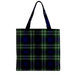 Tweedside District Tartan Zipper Grocery Tote Bag by impacteesstreetwearfour