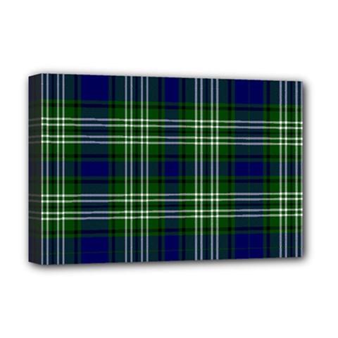 Tweedside District Tartan Deluxe Canvas 18  X 12  (stretched) by impacteesstreetwearfour