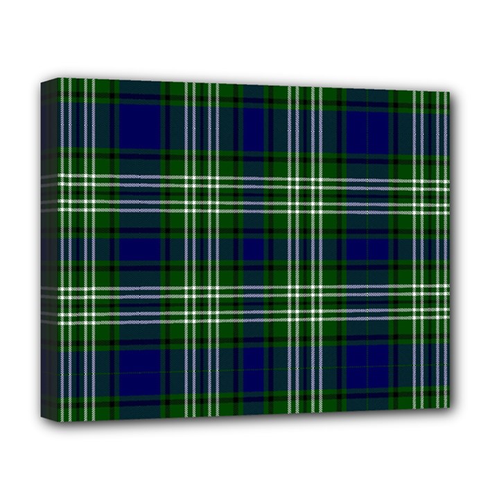 Tweedside District Tartan Deluxe Canvas 20  x 16  (Stretched)