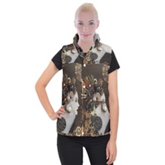 Mechanical Beauty  Women s Button Up Vest