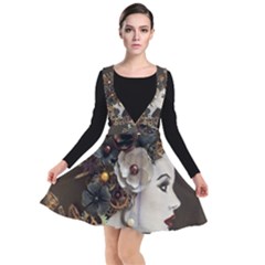 Mechanical Beauty  Plunge Pinafore Dress by CKArtCreations