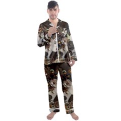 Mechanical Beauty  Men s Satin Pajamas Long Pants Set by CKArtCreations