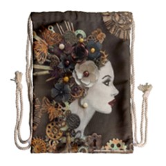 Mechanical Beauty  Drawstring Bag (large) by CKArtCreations