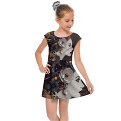 Mechanical Beauty  Kids  Cap Sleeve Dress by CKArtCreations