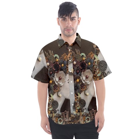 Mechanical Beauty  Men s Short Sleeve Shirt by CKArtCreations