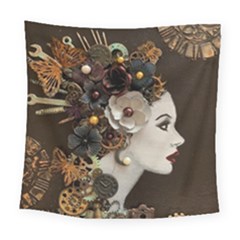 Mechanical Beauty  Square Tapestry (large)