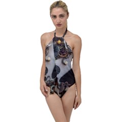 Mechanical Beauty  Go With The Flow One Piece Swimsuit by CKArtCreations