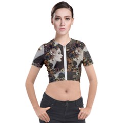 Mechanical Beauty  Short Sleeve Cropped Jacket