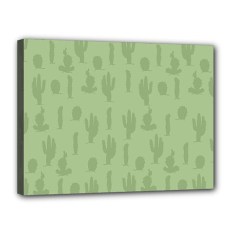 Cactus Pattern Canvas 16  X 12  (stretched) by Valentinaart