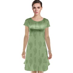 Cactus Pattern Cap Sleeve Nightdress by Valentinaart