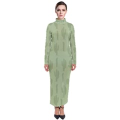 Cactus Pattern Turtleneck Maxi Dress by Valentinaart