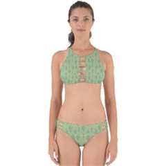 Cactus Pattern Perfectly Cut Out Bikini Set by Valentinaart