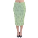 Cactus pattern Velvet Midi Pencil Skirt View1