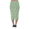 Cactus pattern Velvet Midi Pencil Skirt View2