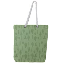 Cactus Pattern Full Print Rope Handle Tote (large) by Valentinaart