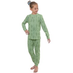 Cactus Pattern Kids  Long Sleeve Set  by Valentinaart