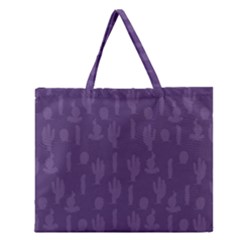 Cactus Pattern Zipper Large Tote Bag by Valentinaart