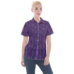 Cactus Pattern Women s Short Sleeve Pocket Shirt