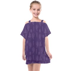 Cactus Pattern Kids  One Piece Chiffon Dress by Valentinaart