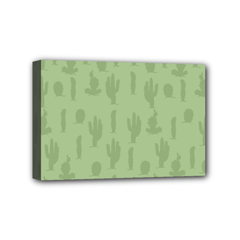 Cactus Pattern Mini Canvas 6  X 4  (stretched) by Valentinaart