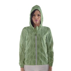 Cactus Pattern Women s Hooded Windbreaker