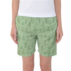 Cactus Pattern Women s Basketball Shorts by Valentinaart