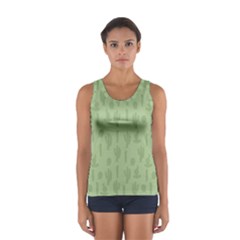 Cactus Pattern Sport Tank Top  by Valentinaart