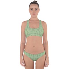 Cactus Pattern Cross Back Hipster Bikini Set by Valentinaart