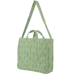 Cactus Pattern Square Shoulder Tote Bag by Valentinaart