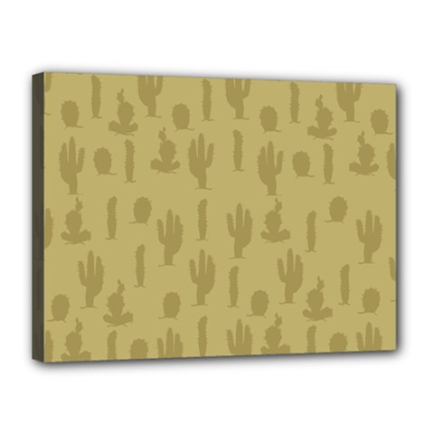 Cactus Pattern Canvas 16  X 12  (stretched) by Valentinaart