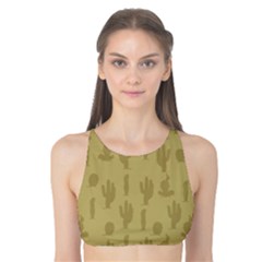 Cactus Pattern Tank Bikini Top by Valentinaart