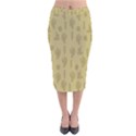 Cactus pattern Velvet Midi Pencil Skirt View1