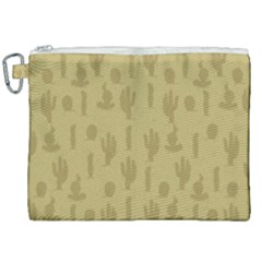 Cactus Pattern Canvas Cosmetic Bag (xxl) by Valentinaart