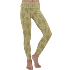 Cactus Pattern Kids  Lightweight Velour Classic Yoga Leggings by Valentinaart