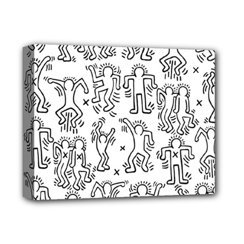 Doodle Pattern Deluxe Canvas 14  X 11  (stretched) by Valentinaart