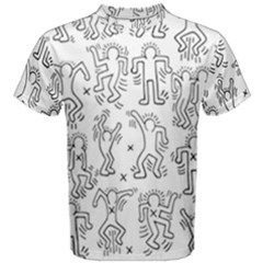 Doodle Pattern Men s Cotton Tee by Valentinaart