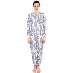 Doodle Pattern Onepiece Jumpsuit (ladies) 