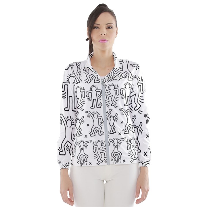 Doodle Pattern Women s Windbreaker