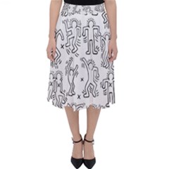 Doodle Pattern Classic Midi Skirt by Valentinaart