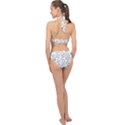 Doodle Pattern Halter Side Cut Swimsuit View2