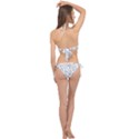 Doodle Pattern Cross Front Halter Bikini Set View2