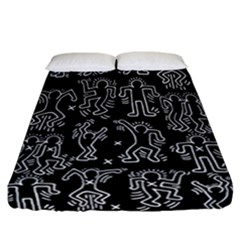 Doodle Pattern Fitted Sheet (california King Size) by Valentinaart