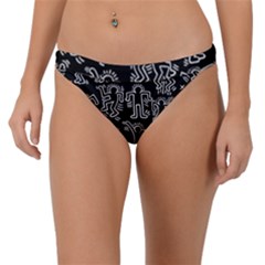 Doodle Pattern Band Bikini Bottom by Valentinaart