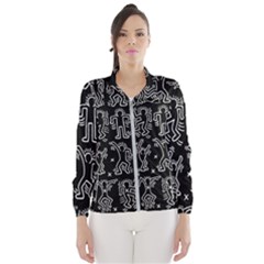 Doodle Pattern Women s Windbreaker