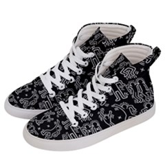 Doodle Pattern Men s Hi-top Skate Sneakers by Valentinaart