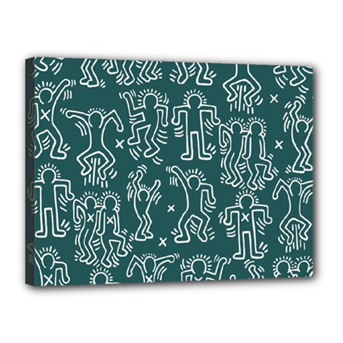 Doodle Pattern Canvas 16  X 12  (stretched)